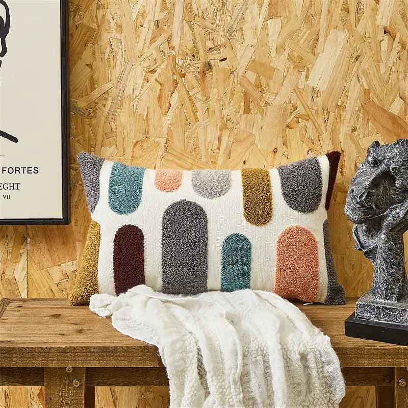 Embroidered Cushion Pillow Cover - Simple Design