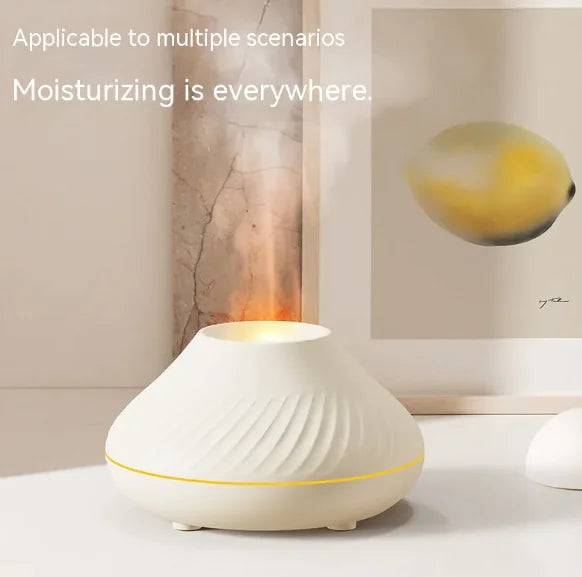 USB Colorful Flame Aroma Diffuser – Small Portable Essential Oil Humidifier